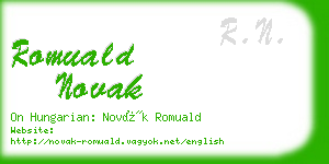 romuald novak business card